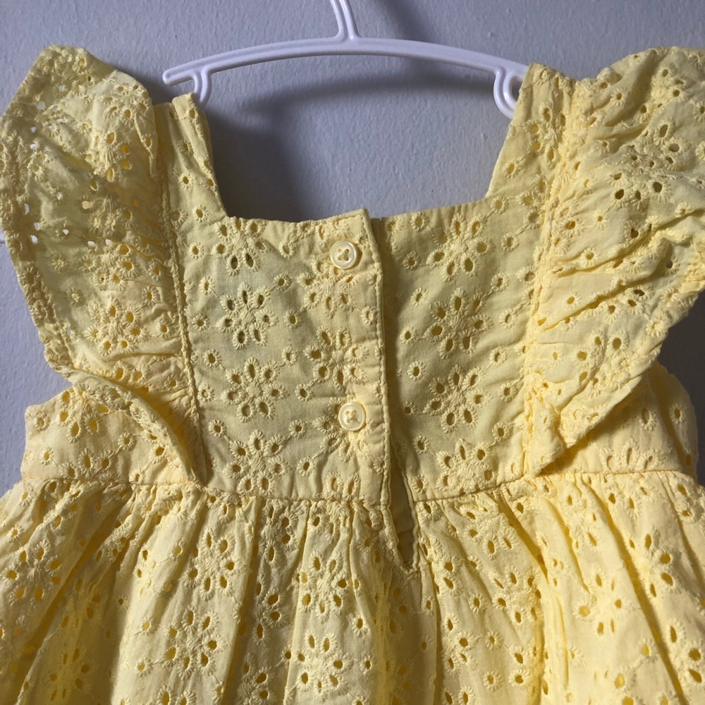 George Bright Yellow Eyelet Ruffle Sundress - Picture 5 of 8